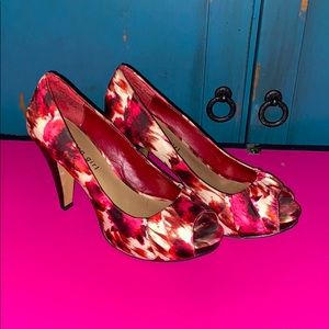 Floral Madden Girl Peep Toe Heels